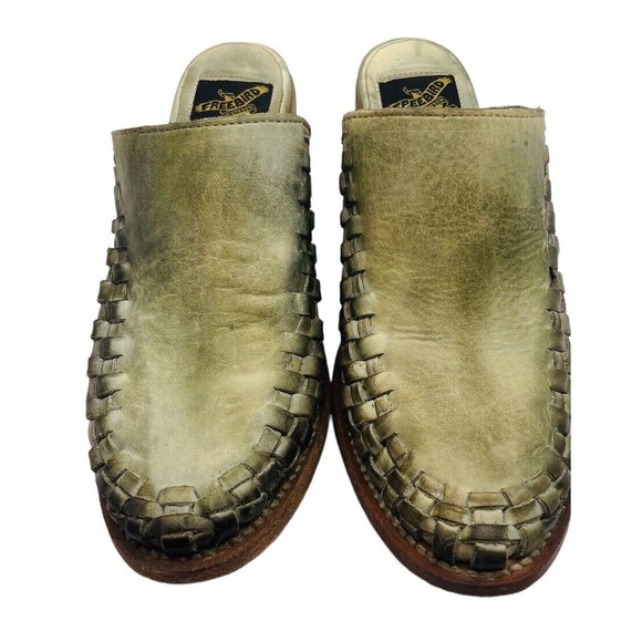 Freebird by Steven Sofia Mules Green Sage Womens Sz 6 - Picture 2 of 11